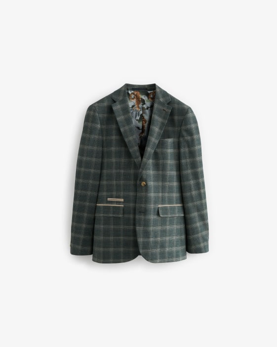 Geen Trimmed check jacket 